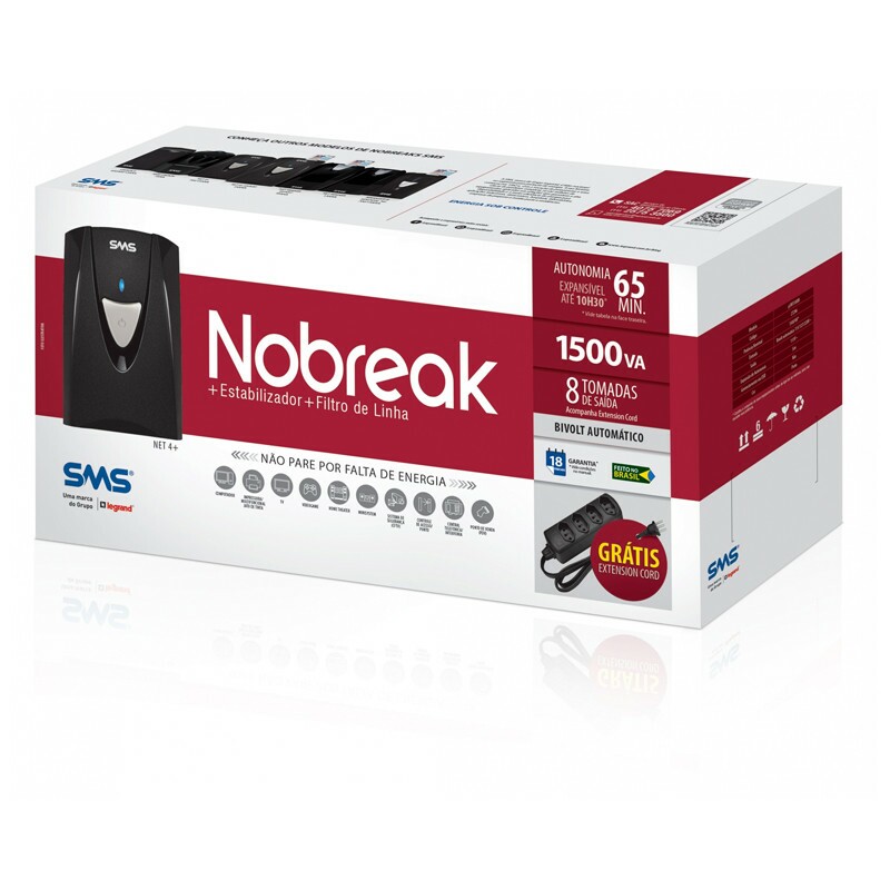 NOBREAK SMS 1500VA MANAG.NET4+ BIV/115V B.EX      