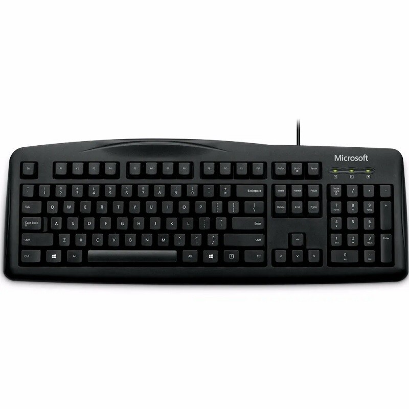 TECLADO MICROSOFT USB WIRED 200 PRETO CX/PARDA