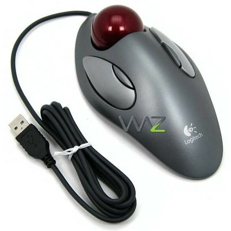MOUSE LOGITECH USB TRACKMAN CINZA