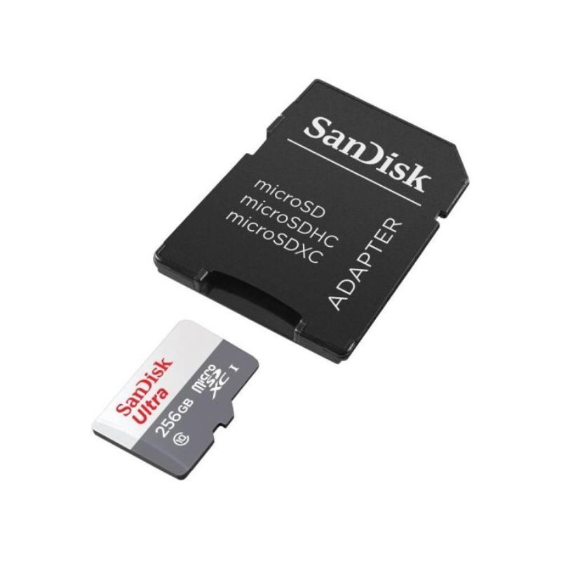 CARTAO DE MEMORIA MICRO SD 256GB SANDISK ULTRA CLASSE 10 100MB/S SDSQUNR-256G-GN6TA