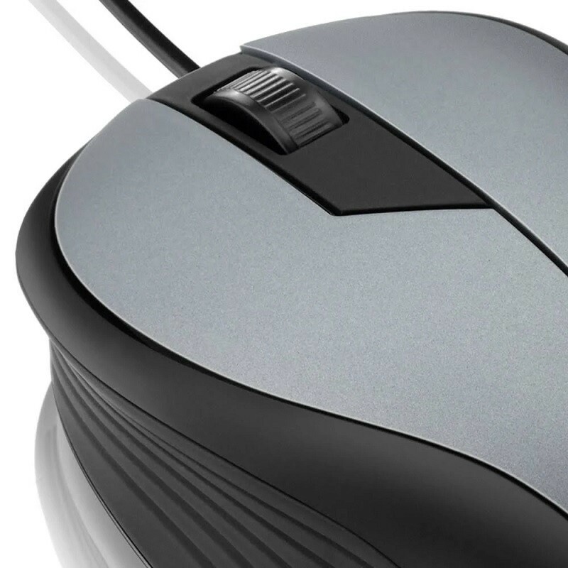 MOUSE MULTILASER USB EMBORRACHADO MO225 PT/CINZA
