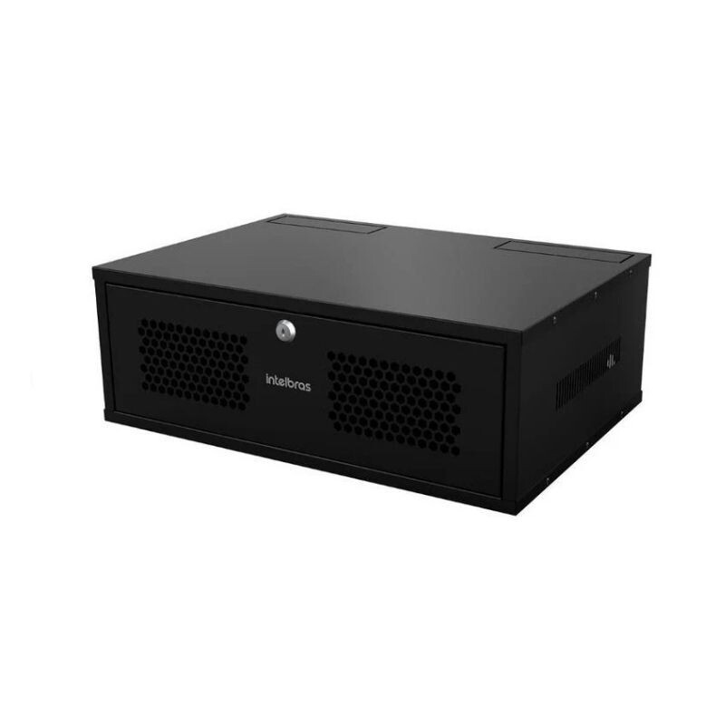 RACK MINI INTELBRAS 3U 370MM MRM337 MONTADO PT    