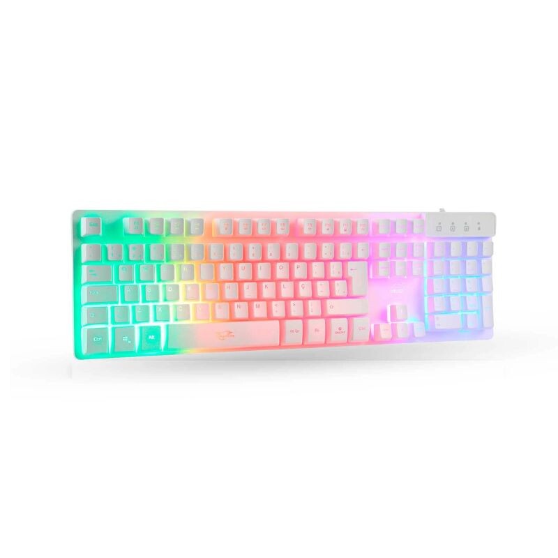 TECLADO DAZZ RAPID FIRE ASGUARD 62000041 BRANCO   