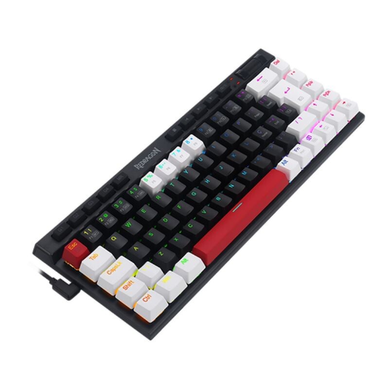 TECLADO REDRAGON GAMER MAGIC-WAND RGB PT/BCO/VM SWITCH BROWN