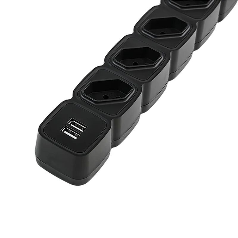 FILTRO DE LINHA INTELBRAS C/4 TOMADAS 2P USB EPE 204 PRETO 4824205