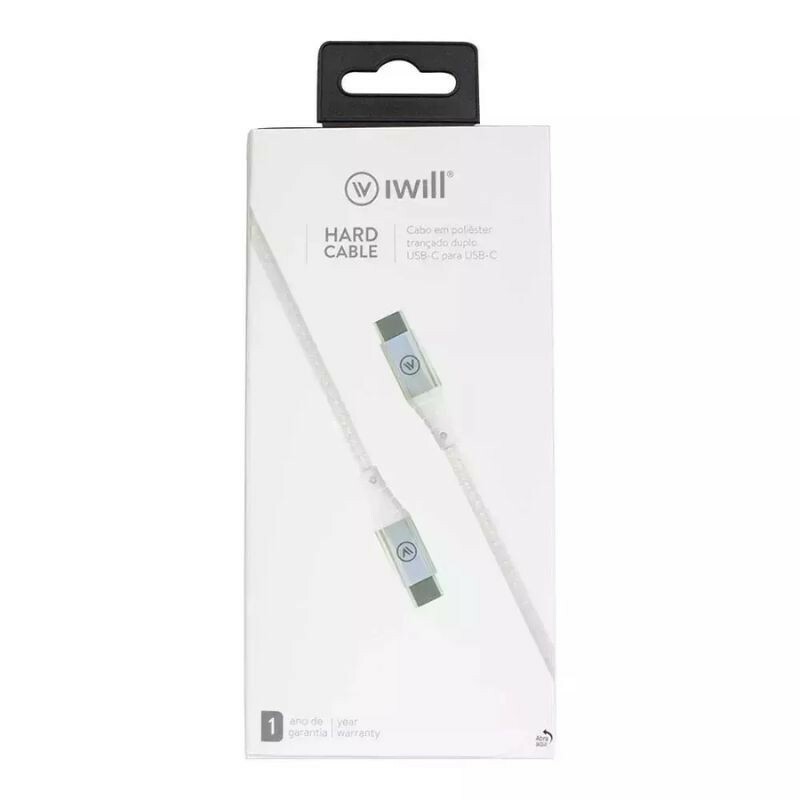 CABO IWILL USB-C X USB-C 1,2MT 1528-HARD CBL2XUSBC WH
