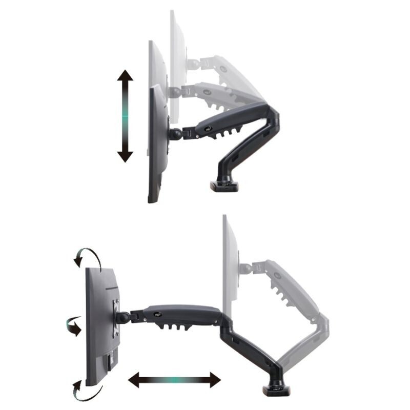 SUPORTE ELG ARTICULADO DE MESA PARA MONITORES 17" A 35" F90USB PRETO