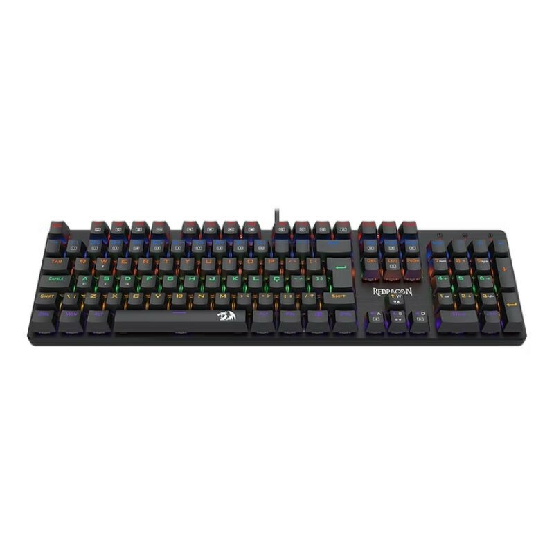 TECLADO REDRAGON GAMER MECANICO VALHEIM  RAINBOW SWITCH MARROM K608-R PTBROWN