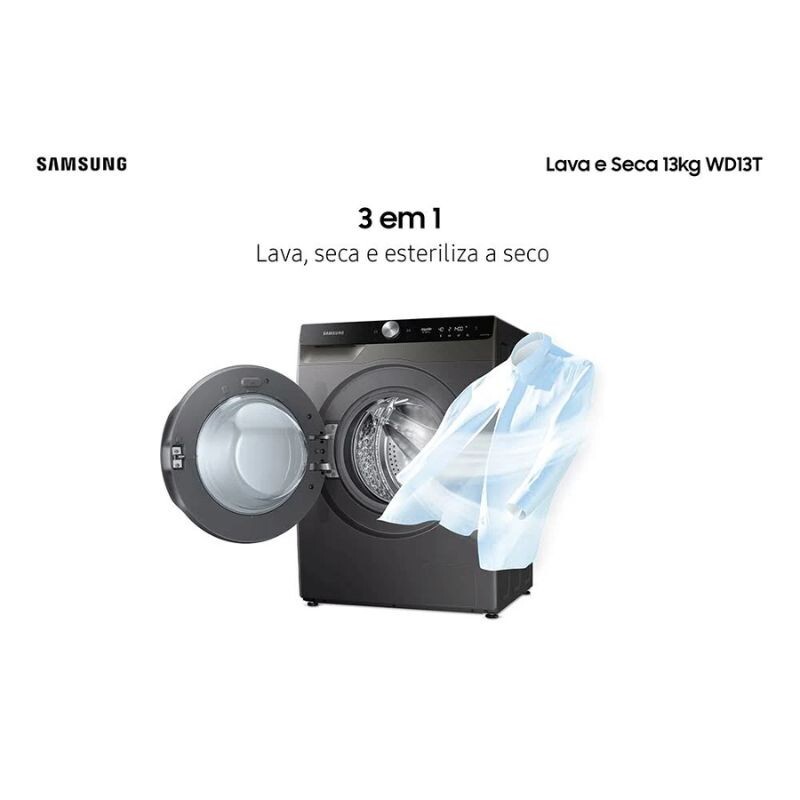 LAVA-SECA SAMSUNG 13KG WD13T INVERTER WD3T704DBX 127V INOX