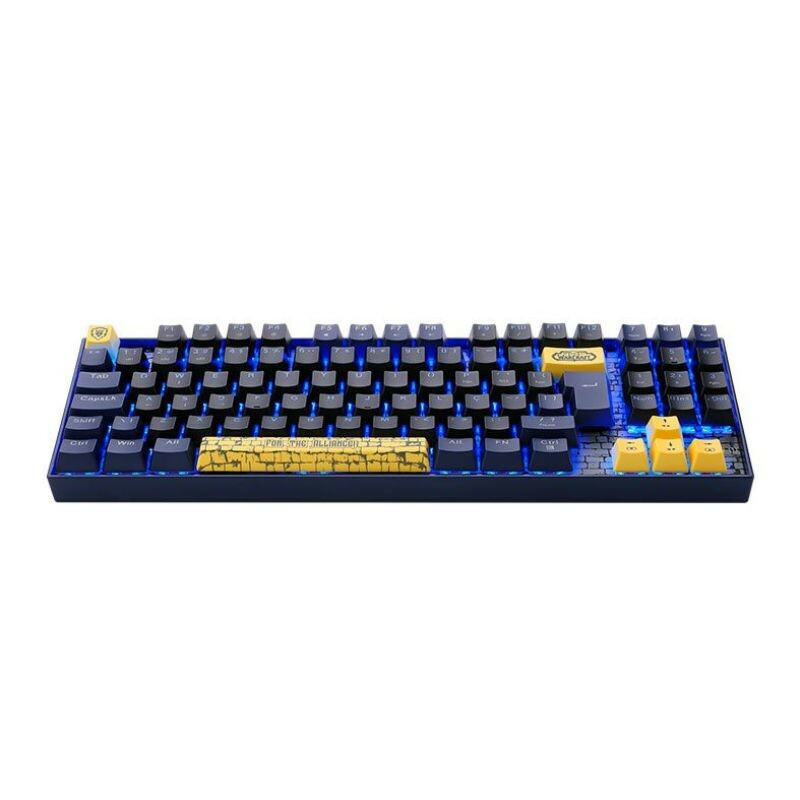 TECLADO REDRAGON GAMER MECANICO ALIANCA DO WORLD OF WARCRAFT PRETO/AZUL