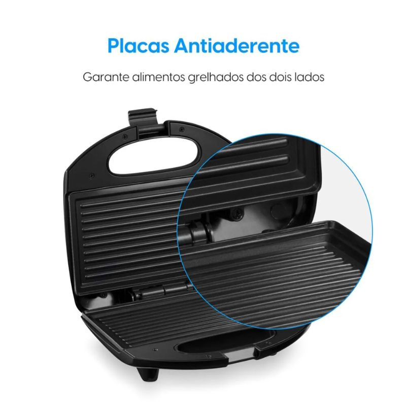 SANDUICHEIRA ELGIN BRUNCH TIME SAN40 800W 127V PRETA