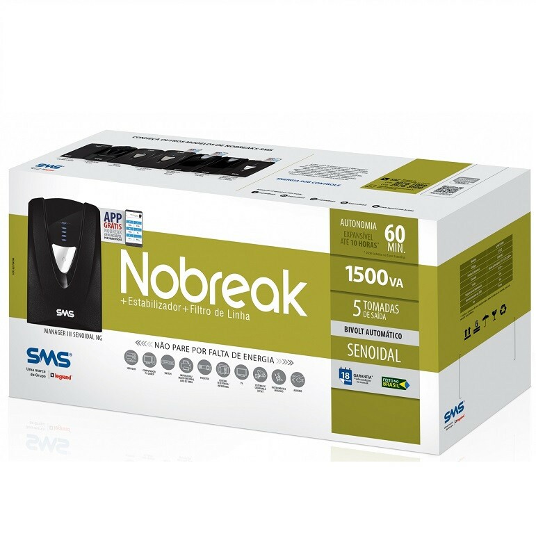 NOBREAK SMS 1500VA MANAG.III SEN.BIV/115V B.EX    