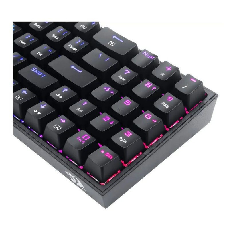 TECLADO REDRAGON GAMER POLLUX RGB PRETO SWITCH BROWN