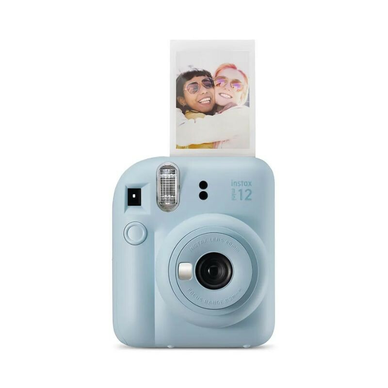 KIT CAMERA FUJIFILM INSTAX MINI 12 + PACK 10 FOTOS SPRAY ART + BOLSA AZUL