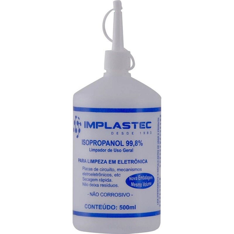 ALCOOL ISOPROPILICO IMPLASTEC 500ML C/BICO