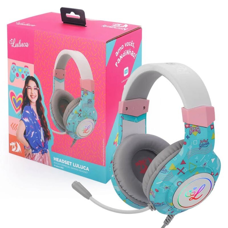 FONE REDRAGON GAMER HEADSET LULUCA RGB L260RGB (EDICAO ESPECIAL)
