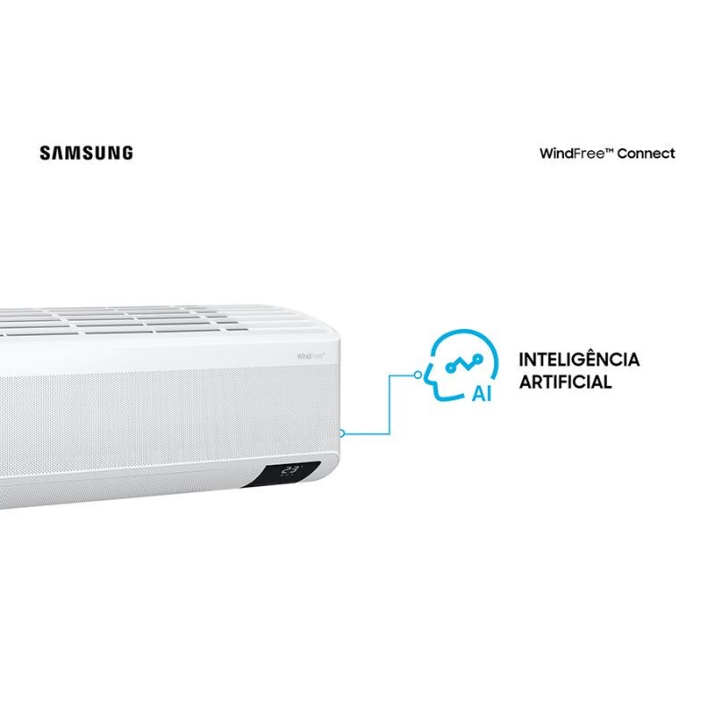 AR-SPLIT SAMSUNG INVERTER WINDFREE CONNECT SEM VENTO 18BTUS FRIO 220V AR18CVFAAWKNAZ