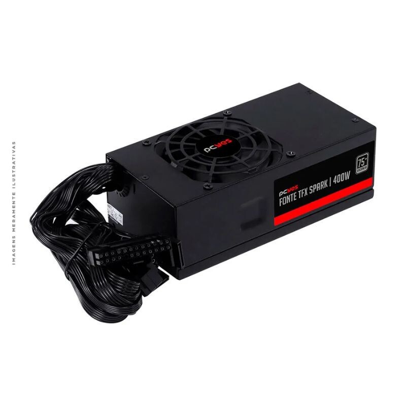 FONTE ATX PCYES TFX SPARK 400W SLIM - SEM CABO