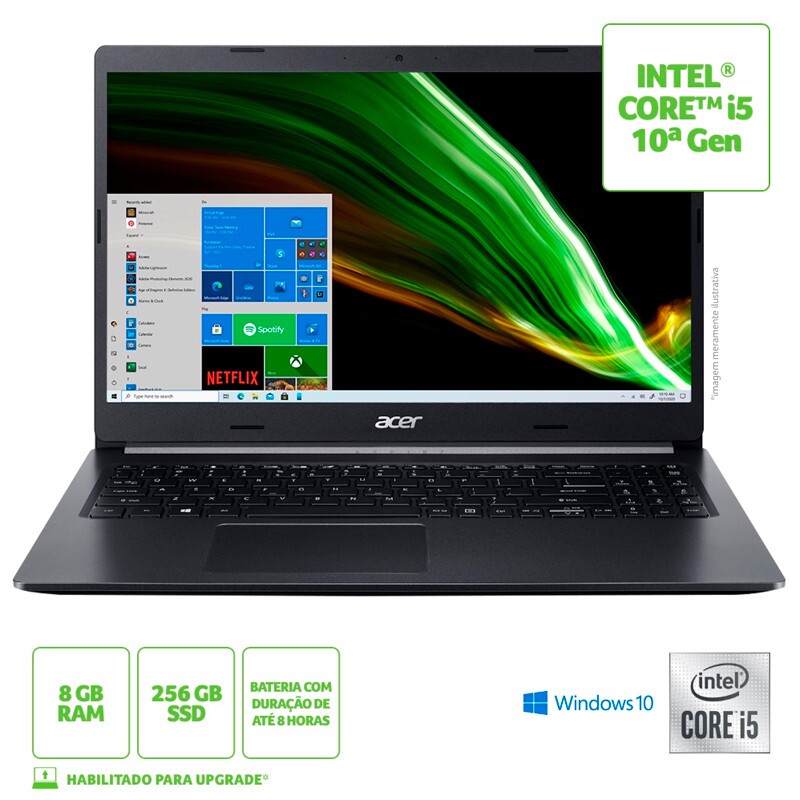 NOT.ACER ASP.5 I5-1021U 8GB/SSD 256GB/15.6" W10PT.
