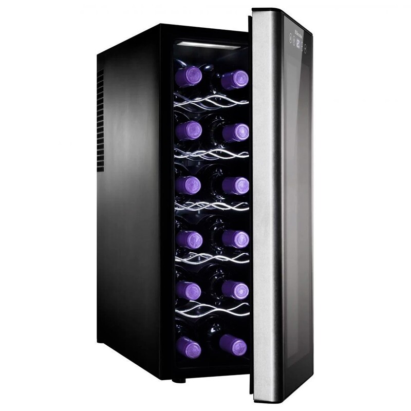 ADEGA ELECTROLUX 12 GARRAFAS 1 PORTA PRET/ALUMIN   