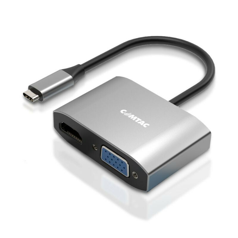 CONVERSOR COMTAC USB-C PARA HDMI/VGA ALUMINIUM 20119453