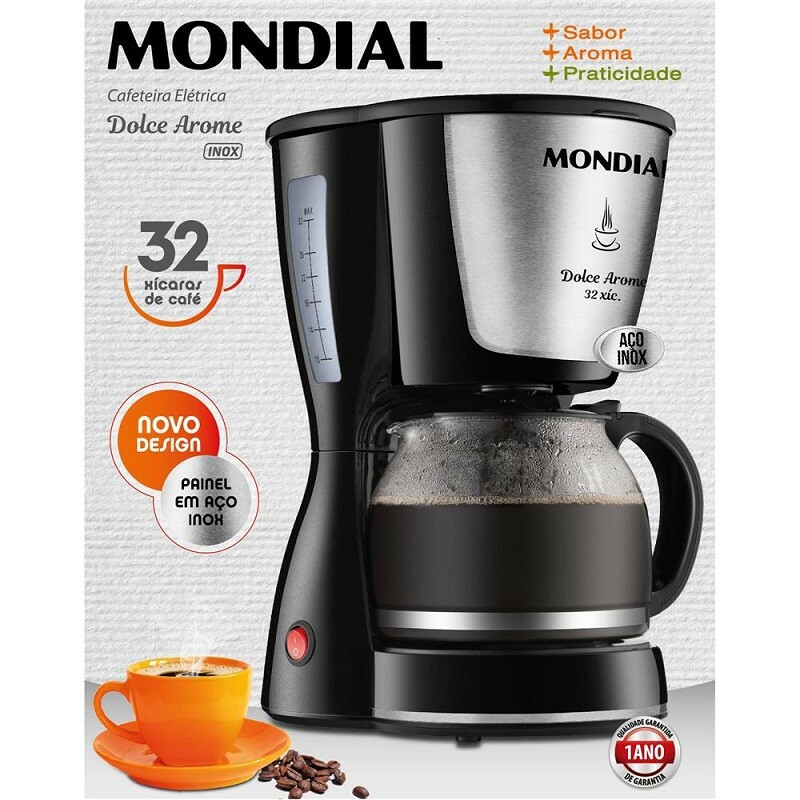 CAFETEIRA MONDIAL JARRA DE VIDRO C-32I 127V PT    