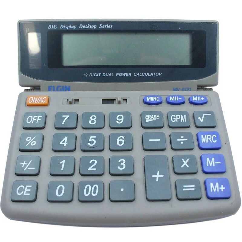 CALCULADORA ELGIN ELETRONICA DE MESA 12DIG MV4121 