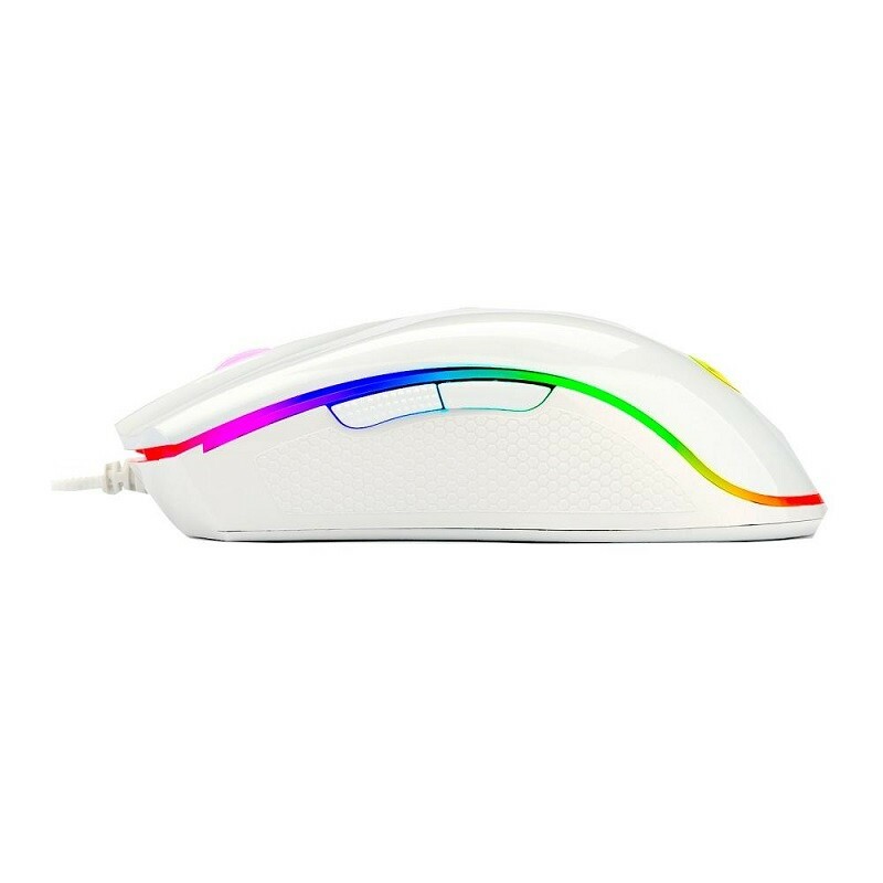 MOUSE REDRAGON GAMER COBRA RGB M711W BRANCO       