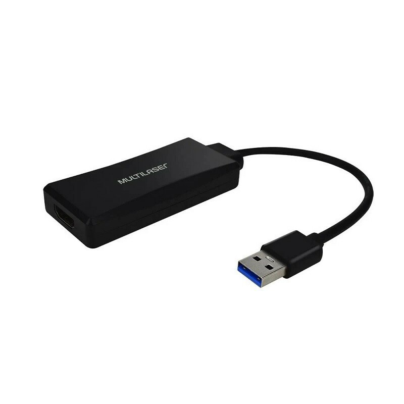 CONVERSOR MULTILASER USB MACHO X HDMI FEMEA WI347
