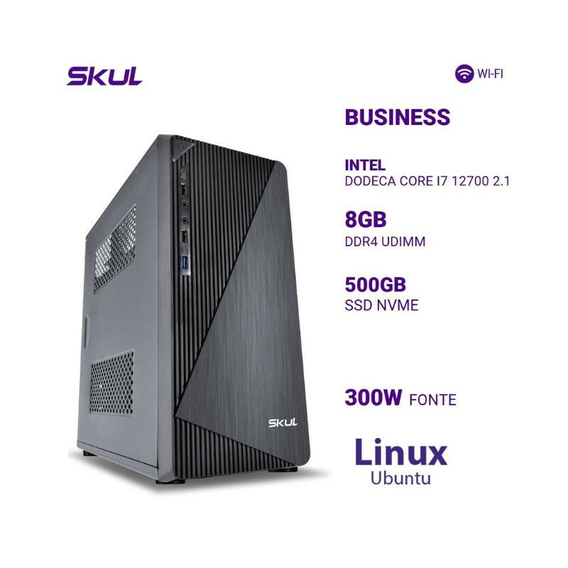 CPU SKUL B700 DODECA I7-12700 8GB/SSD 500GB/ATX 300W/LINUX