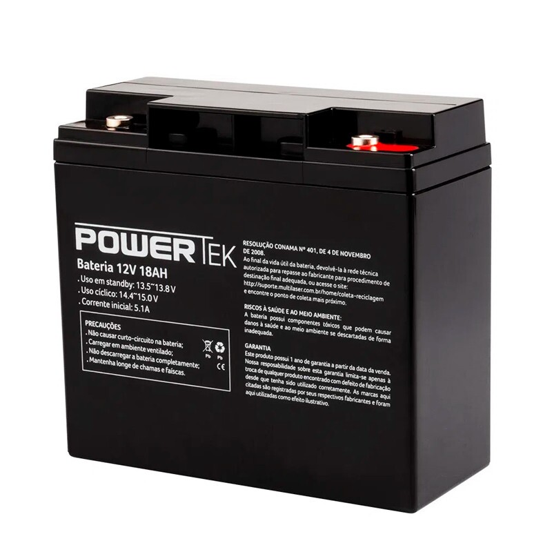 BATERIA SELADA 12V POWERTEK 18AH EN017            