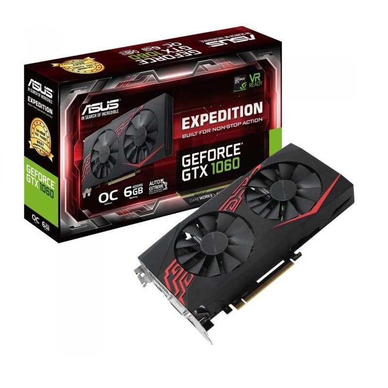 PLACA DE VIDEO PCI-EX ASUS NVIDIA GEFORCE GTX1060 6GB DDR5    