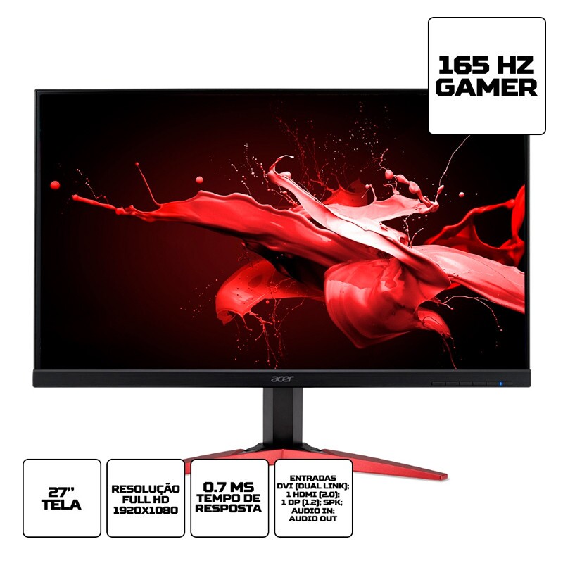 MONITOR GAMER ACER "27" LED FULL HD KG271 PT      