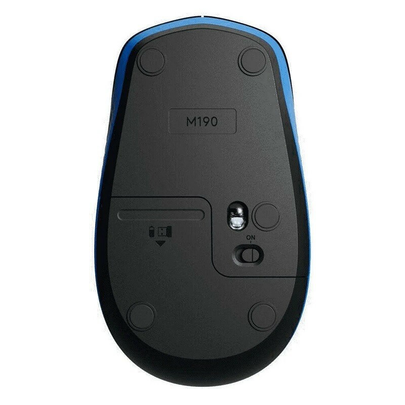 MOUSE LOGITECH USB S/FIO M190 RC/NANO AZUL        