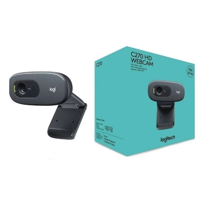 WEBCAM LOGITECH C270 HD 720P PRETA