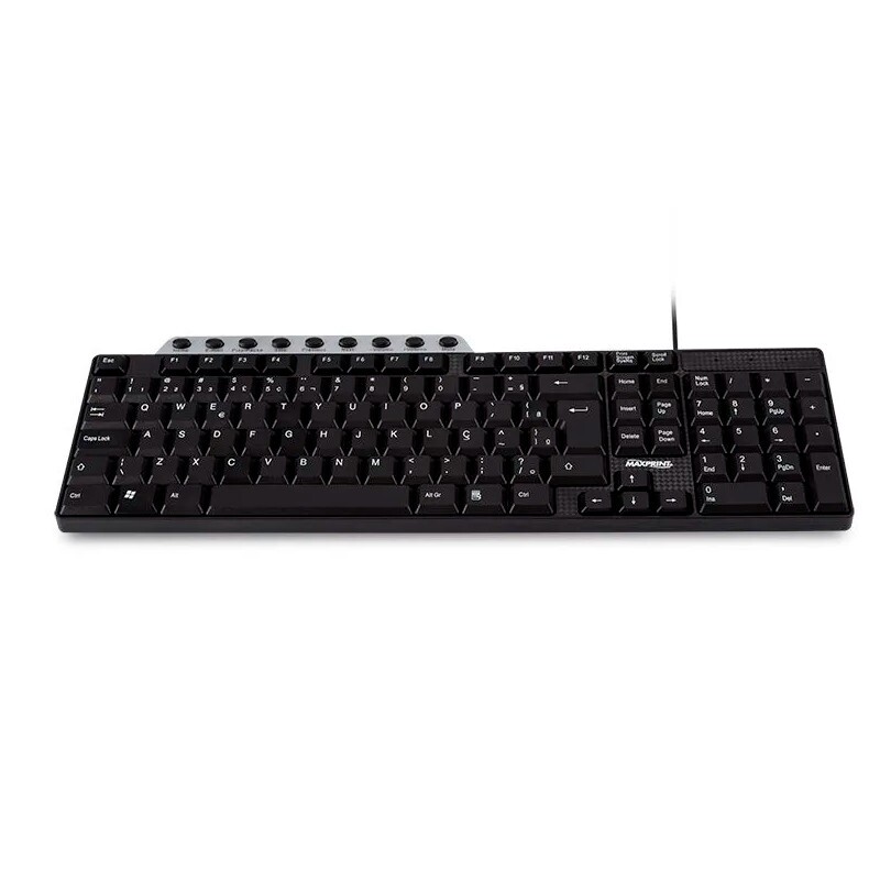 TECLADO MAXPRINT USB MULTIMIDIA 60805-4 PT/PRATA  