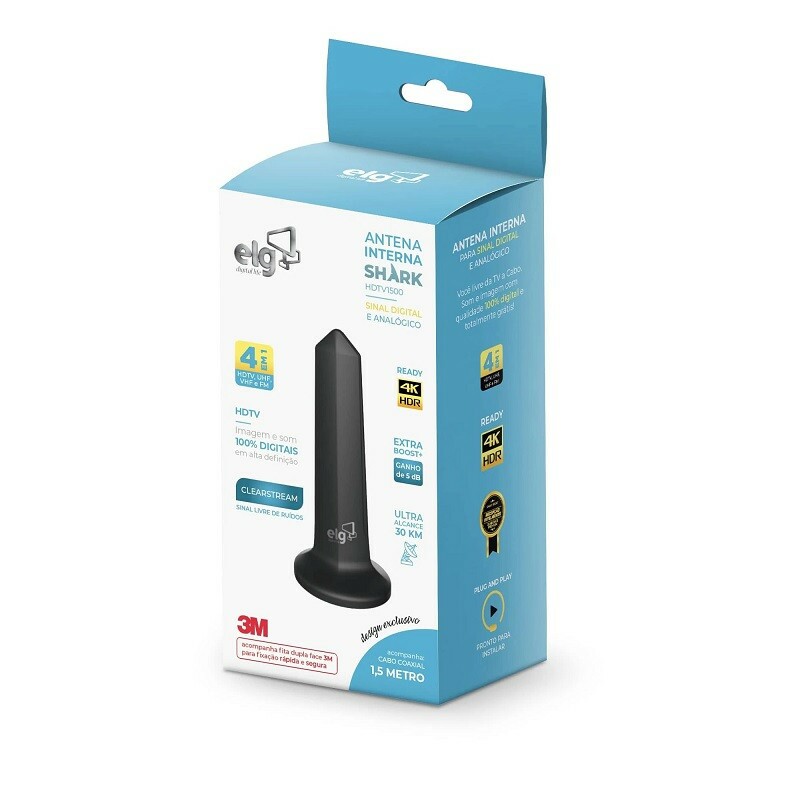 ANTENA ELG DE TV INTERNA SHARK HDTV1500 PRETO     