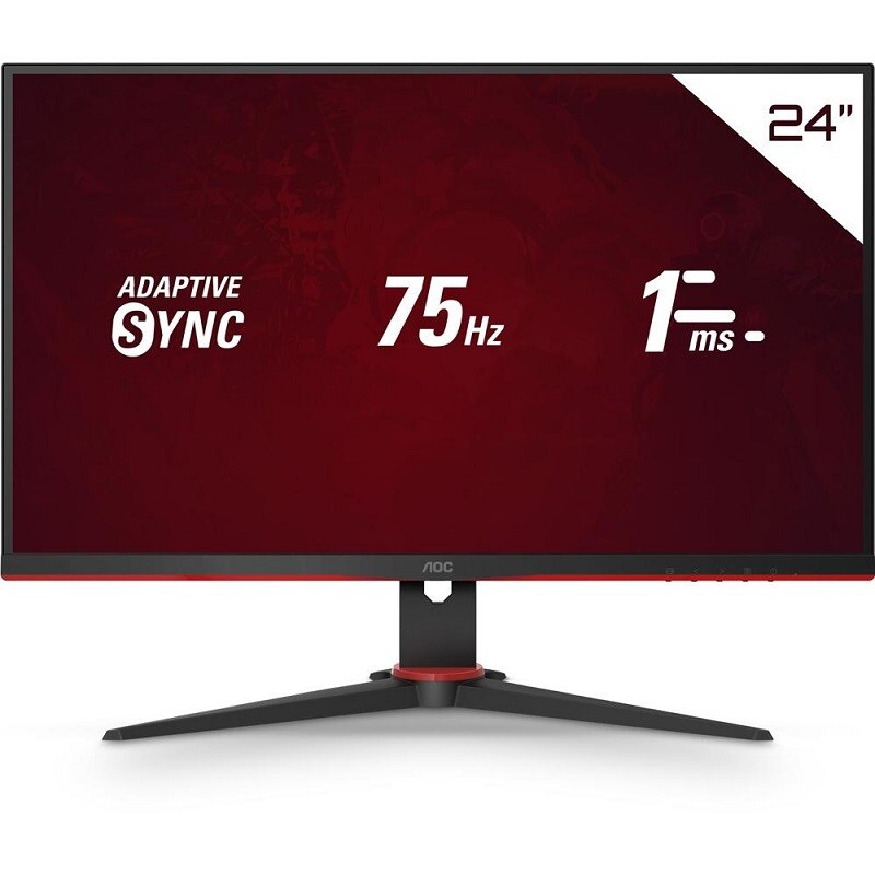 MONITOR GAMER AOC "23,8" SPEED IPS 75HZ 24GHE5 PT 