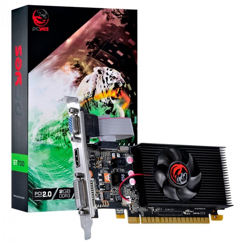GPU PCYES N.GEFORCE GT 730 2GB DDR3 64BIT LOW PROF