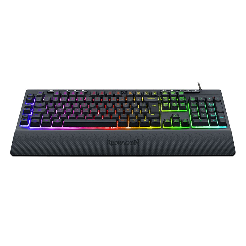 TECLADO MEMBRANA GAMER ABNT2 SHIVA RGB PT         