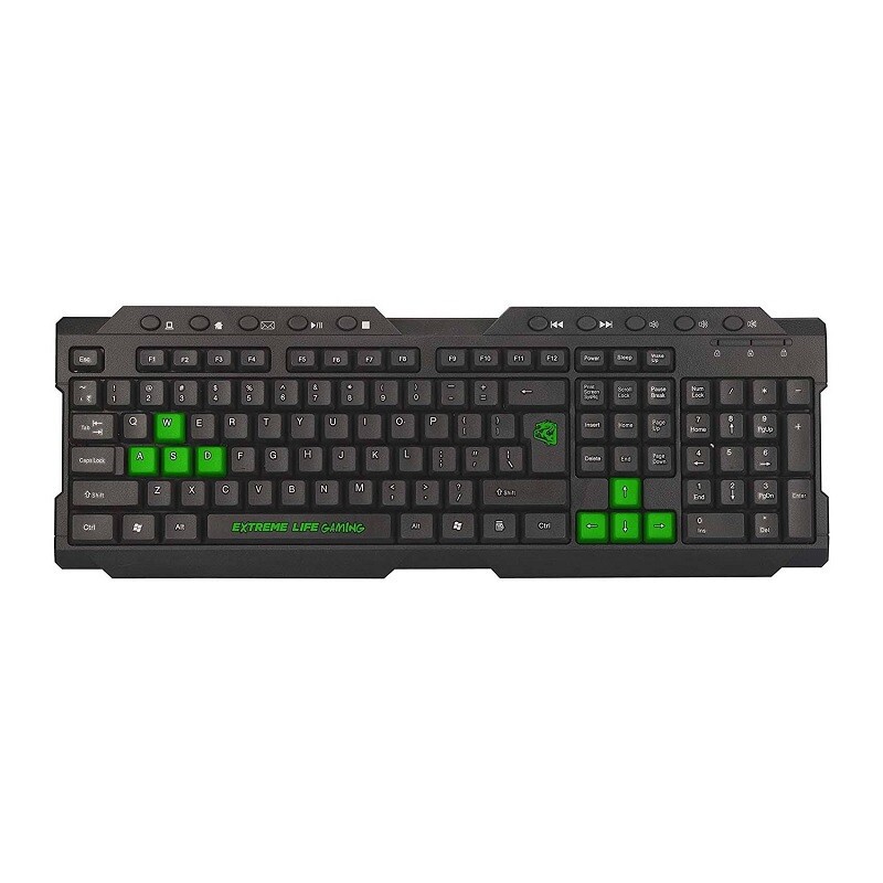 TECLADO ELG GAMER DRAGON WAR TGDW PRETO           