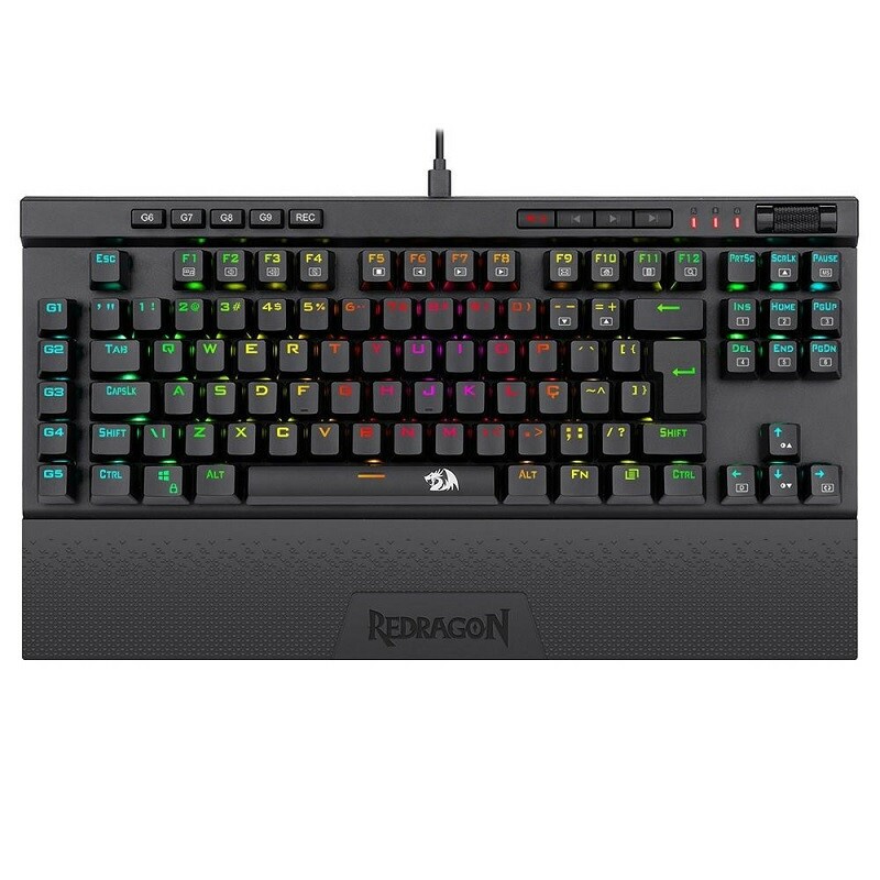 TECLADO REDRAGON GAMER MAGIC-WAND PRO RGB K587RGB-PRO PT/AZUL