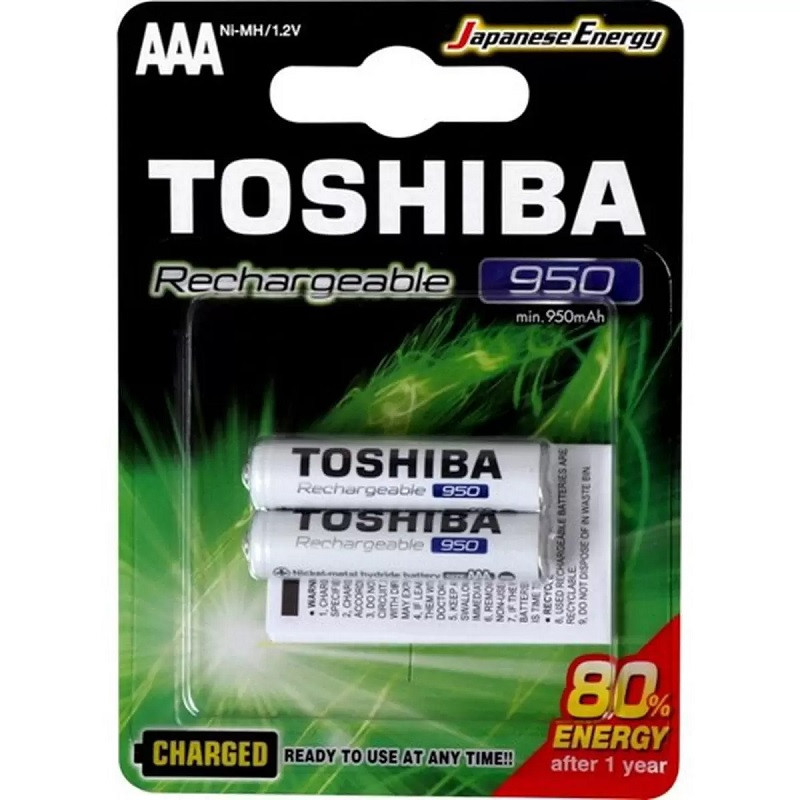 PILHA RECARREG.TOSHIBA AAA 950MAH TNH-03GAE BP-2C 