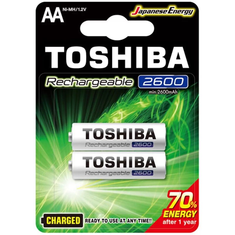 PILHA RECARREG.TOSHIBA AA 2600MAH TNH-6GAE BP-2C  