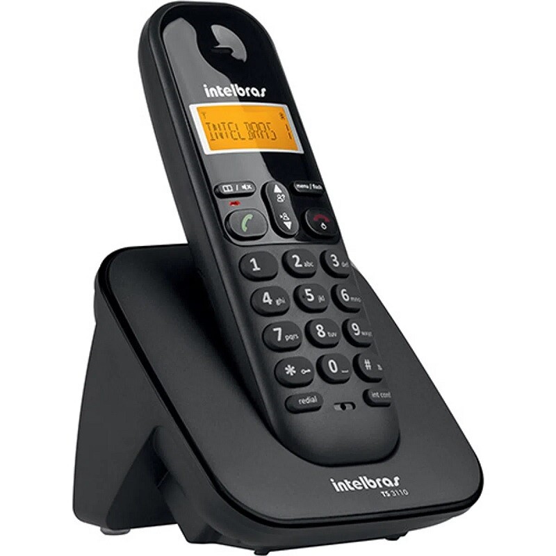 TELEFONE S/FIO DIGITAL INTELBRAS TS3110 PRETO 4123110