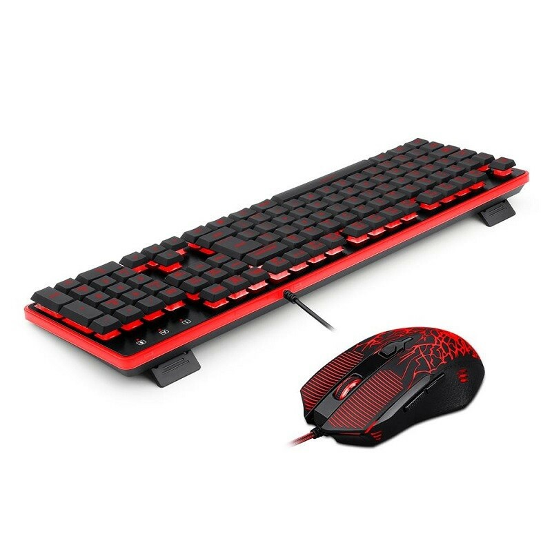 KIT GAMER REDRAGON TECLADO+MOUSE+MOUSE PAD S107   