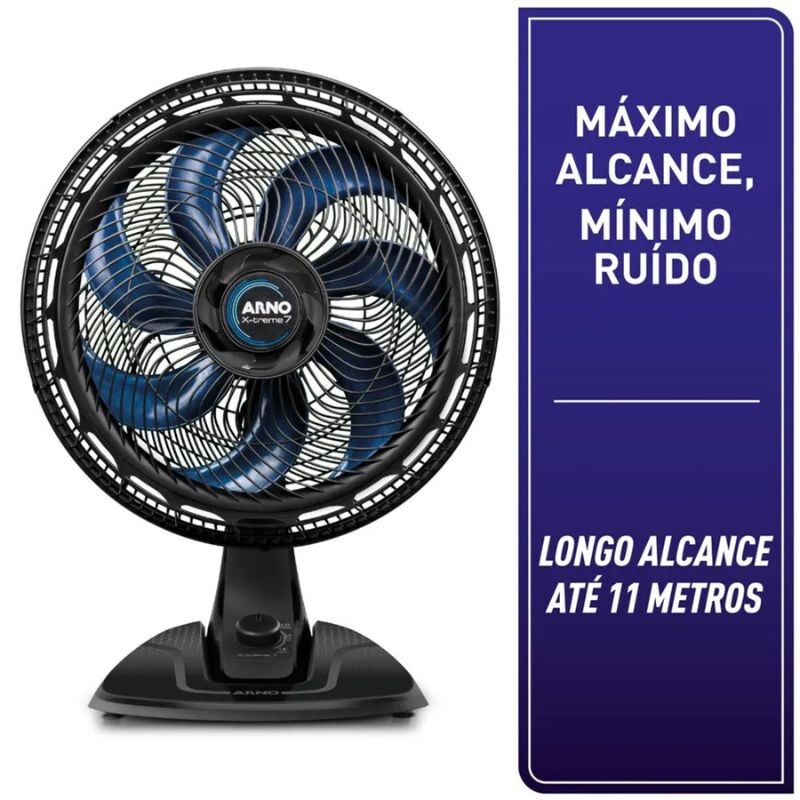 VENTILADOR DE MESA ARNO 40CM X-TREME 7 127V VE70 PRETO