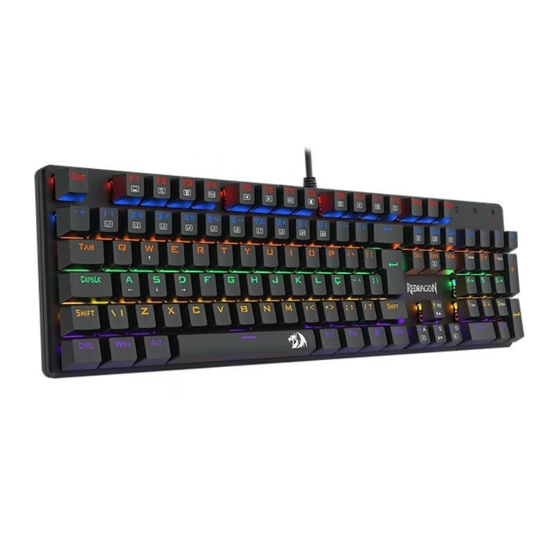 TECLADO REDRAGON GAMER MECANICO VALHEIM  RAINBOW SWITCH MARROM K608-R PTBROWN