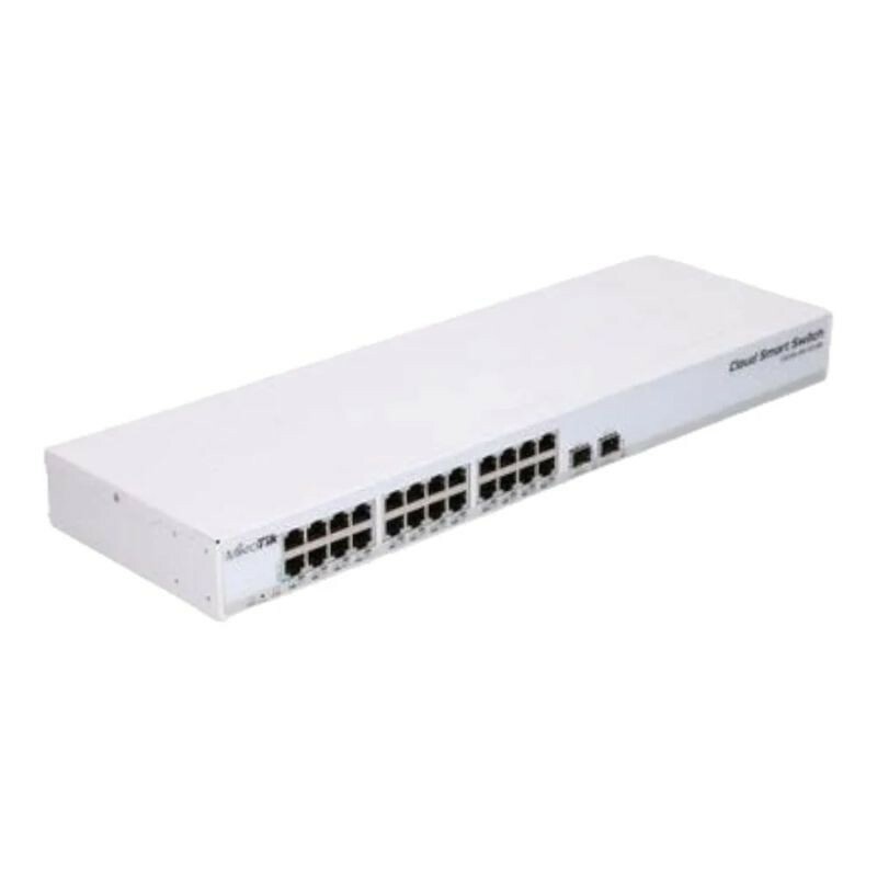 SWITCH 24P GIGABIT + 2P SFP MIKROTIK CLOUD SMART CSS326-24G-2S+RM
