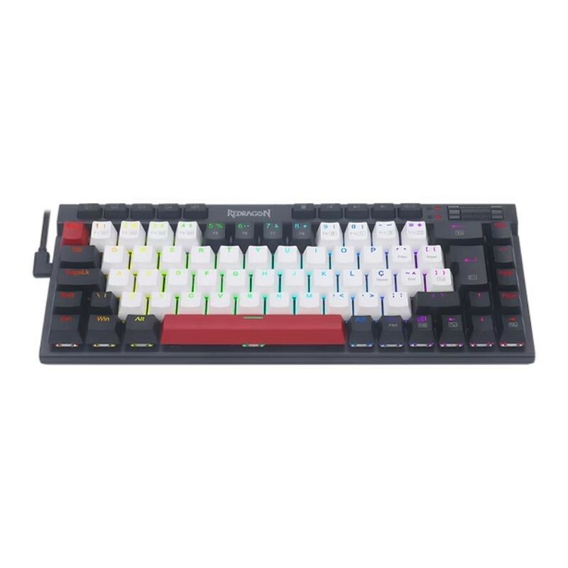 TECLADO REDRAGON GAMER RGB MECANICO MAGIC-WAND K635WBR-RGB BR/PT/VERMELHO